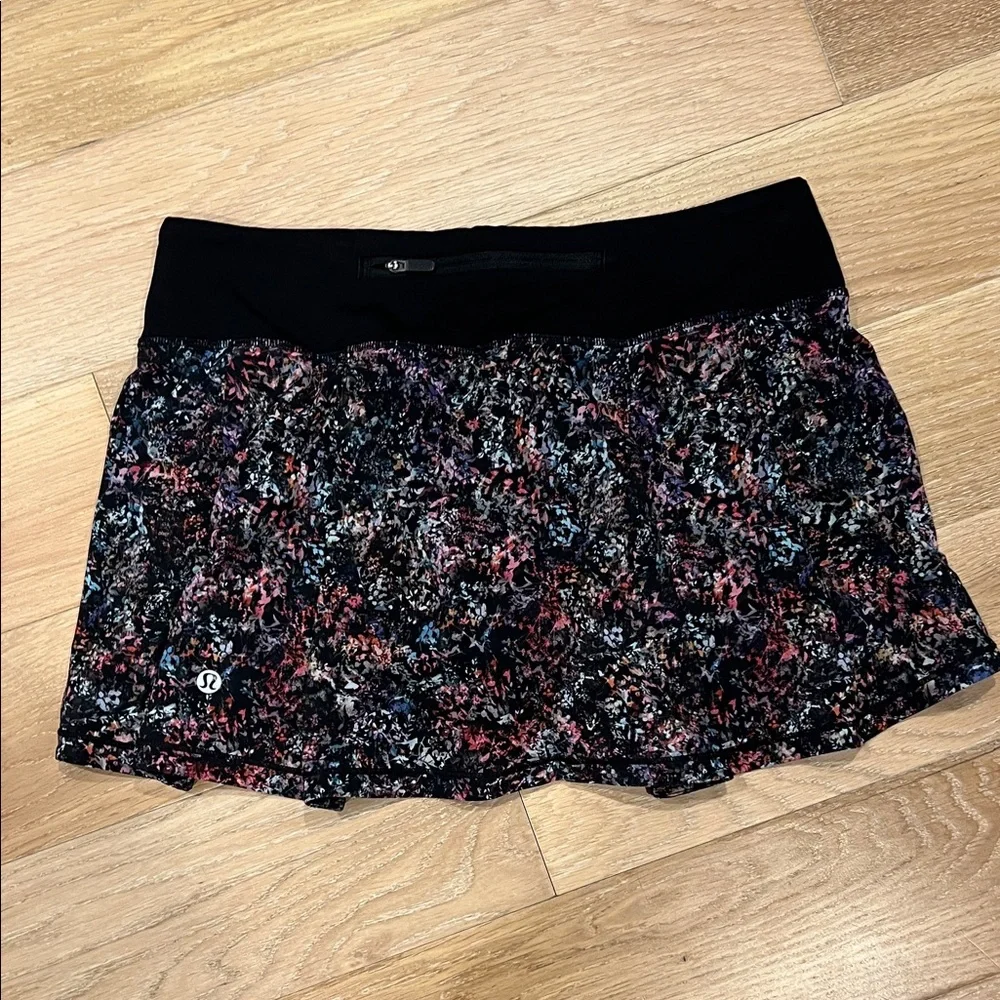 LULULEMON PACE RIVAL MR‎ SKIRT/SKORT -FLORAL SPRITZ MULTI-6 POCKETS💙